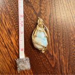 Artisan  Handcrafted Larimar Wire-wrapped Pendant Photo 1
