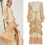 NWT Rococo Sand Faye Belted Dress sz L MSRP $595 Yellow Size L Photo 2