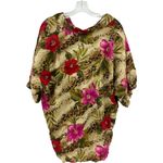 American Vintage Caribou (2X)  80s Womens Cream Floral Aloha Blouse Top Shirt Photo 1