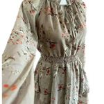 Allegra K  ruffled floral layered tiered chiffon smocked waist dress size xs Photo 3