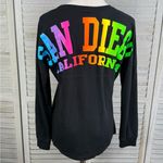 POPULAR San Diego Long Sleeve Tee 100% Cotton Black/Multi Photo 1