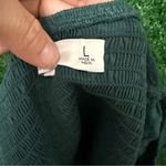 Hollister  Forest Green Puff Sleeve Milkmaid Eyelet Crop Top Large Photo 6