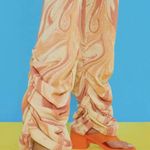 Jaded London  Orange Swirl Ruched Hem Printed Knit Joggers Size US 2 s small Photo 2