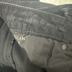 American Eagle Womens Size 8 Low Rise Baggy Wide Leg Jeans Black Wash Stretch Photo 5