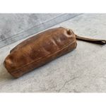 Patricia Nash VTG  Valerie Brown Leather Magnet Fold Over Clutch Wristlet HandBag Photo 4