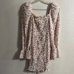 Miss Lola Floral Print Dress with Ruched Detail White Photo 8