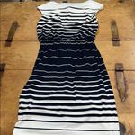 Ralph Lauren Navy and Cream Striped Mini Dress Size 2 Photo 3