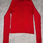 Bershka  red cropped long sleeve sweater Photo 2