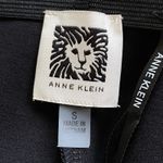 Anne Klein NEW Faux Fur Hem Cropped Pull On Pants Size Small Black Stretchy Knit Photo 7