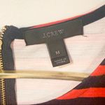 J.Crew Size Medium Red Striped Exposed Zipper Tshirt Dress Photo 4