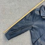 Liz Baker Vintage 90s  Black Leather Quilt Lined Oversize Bomber Jacket 1X Photo 4