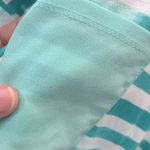 Adrienne Vittadini  Striped Pocket Tee Cuffed Sleeves Teal Green/White-XXL Photo 2