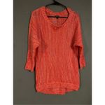 EXPRESS  Pink Wool Knit 3/4 Sleeve Scoop Neck Sweater Size Medium Photo 1