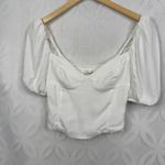 Aritzia Wilfred Novella Short Sleeve Puff-Sleeve Bustier Blouse Top Size XXS Photo 3