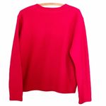 Pendleton Boiled Wool Cardigan Scalloped Hem Cherry Red Jacket Womens Size Large Photo 1