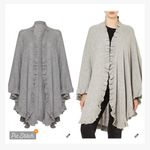 Lona Scott Cashmere Frilly Ruffled Cape Gray Size undefined Photo 0