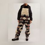 NWOT Free People FP Movement Hit The Slopes Printed Salopette Black combo XS S M Size M Photo 8