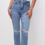 Good American  Women’s Good Straight Leg High Waisted Blue408 Jeans Size 8 / 29 Photo 0