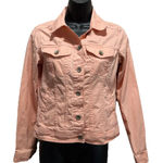 Sonoma Pink Soft Denim Jacket Size XS Pockets Button Up Collar Pockets Photo 0