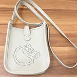 BARBAROSSA Neutral Stone Perforated Horse Design Poly/PVC Crossbody Bag Photo 7