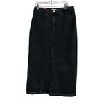 Levi's NWT Levi Strauss Signature Frayed Hem Denim Midi Skirt SZ-12 Photo 5