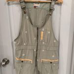 Pilcro and the Letterpress Pilcro by Anthropologie Dessa Romper Floral Embroidered Green Overalls Medium Photo 0