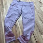 CALIA by Carrie Underwood Mesh Panel Cropped Leggings Purple Size Large Photo 3