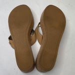 Sam Edelman Romy Tan Cream Camel Faux Patent Leather Wedge Sandal S-116 Sz 9.5 Photo 9