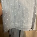 Saylor Baby Blue Pale Blue Swiss Dot Ruffle Button Jumpsuit Size Medium Photo 8