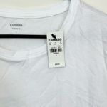 EXPRESS NWT Women's White Skimming Crew Neck Muscle Tee - Size: Large Photo 4