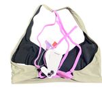 prAna NWT Tulum Bikini Top Black Color Block Sustainable Swimwear Size Large Photo 6