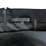 Helmut Lang  Women’s Asymmetric Hem Sleeveless Black Ruched Scuba Mini Dress Sz 2 Photo 3