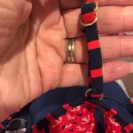 Sperry 💙SALE 3/$25 FIRST MATE NAUTICAL ANCHOR RED WHITE BLUE RUFFLE BIKINI TOP L Photo 3