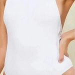 ANDIE  THE PALOMA RIB White One Piece Adjustable Straps Padded  Suit SZ L #1437 Photo 0