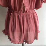 Topshop Dusty Pink Ruffle Romper Photo 8
