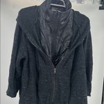 Chico's Chico’s Zenergy black metallic zip up sweater hoodie removable vest insert 2 L Photo 2