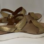 Seychelles  Platform Slingback SANDALS Metallic Gold Snake Print Women’s 7 Photo 3