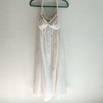 Free People Poppy Midi Dress Coconut Milk White Cotton Sz Large Photo 1