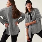Athleta  Shirt Jacket Womens XLarge Textured Button Up Braiden Black White 882490 Photo 1