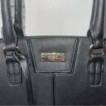 BCBG EUC PARIS BLACK MEDIUM DOUBLE‎ HANDLE SATCHEL BAG. Photo 1