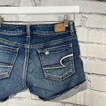 American Eagle  Super Stretch Blue Jean Shorts 0 High-Rise Casual Summer Denim Photo 7
