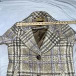 Sam Edelman Sz M Medium Fuzzy Plaid Teddy Jacket  Photo 10