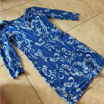 Lilly Pulitzer Sophiletta 3/4 Sleeve V neck Mini Dress Bold Blue Fish Size Small Photo 6