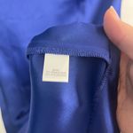 St. John  blue satin drape neck formal dress size 2 Photo 4