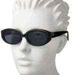 Fossil  Unisex Black Slim Oval Sunglasses Photo 0