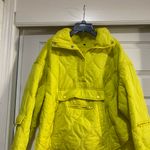 BLANK NYC  Front Hoodie Pockets High Collar Long Sleeves neon puffy coat Size S Photo 3