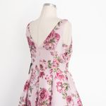 Adrianna Papell - Floral Boat-Neck Floral Jacquard Dress Photo 11