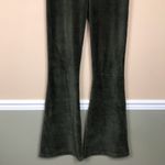 Aerie Women’s Small Long Groove On Ribbed Velour Green Flare Pull-On Pants Photo 2
