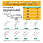 NEW Ring Sizers for Loose Rings Invisible Adjuster Silicone Ring Spacer 14PCS White Photo 2
