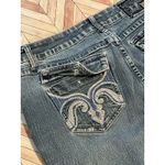 One 5 One  Jeans 14 Women’s Embellished Flap Pocket Rhinestone Bootcut Mid Wash Photo 5